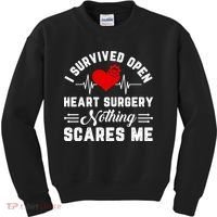 Heart Patient Open Heart Surgery Survivor Kids Sweatshirt thumb 0