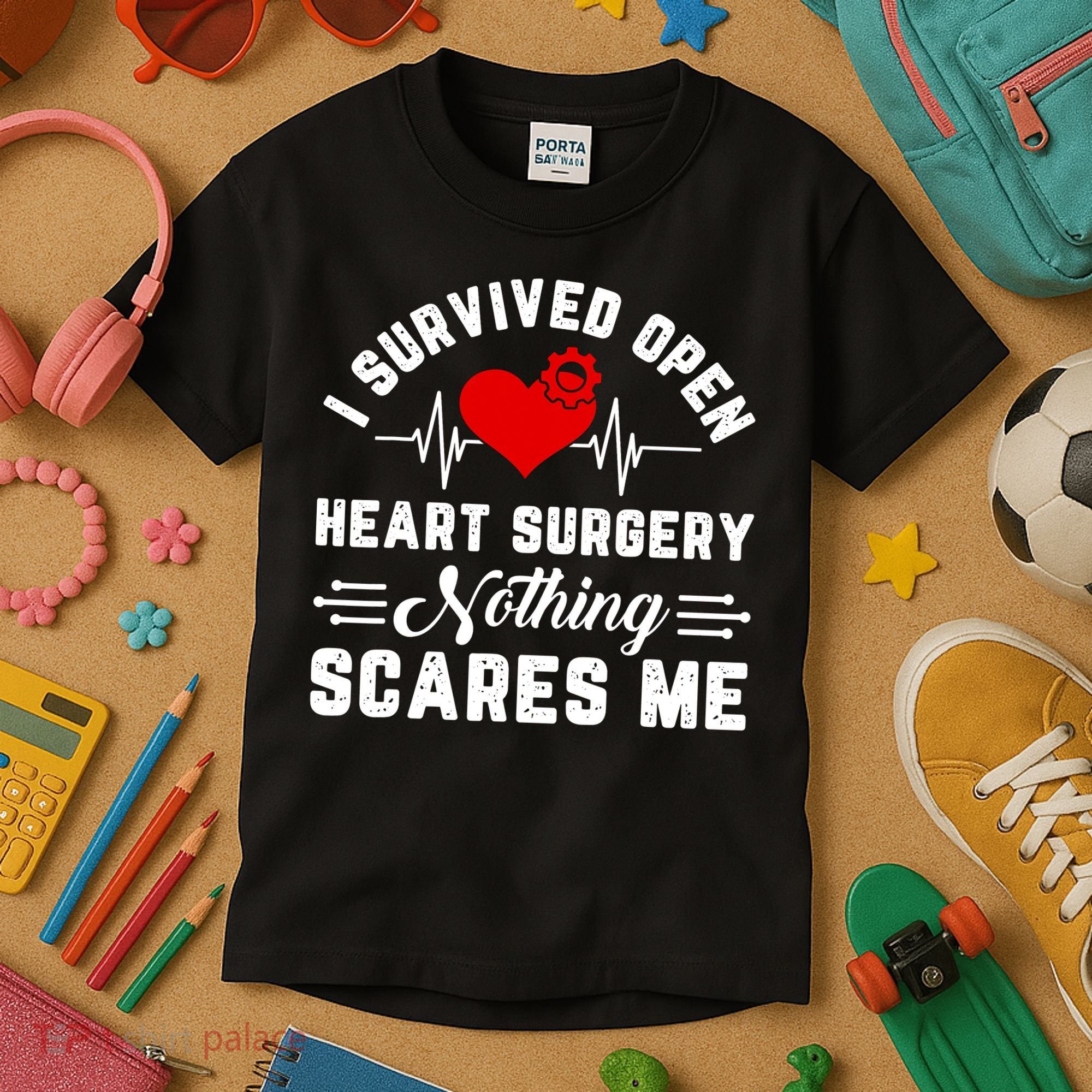 Heart Patient Open Heart Surgery Survivor Kids T-Shirt