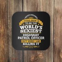 Highway Patrol Officer Gift Idea For Highway Patrol Coaster thumb 0