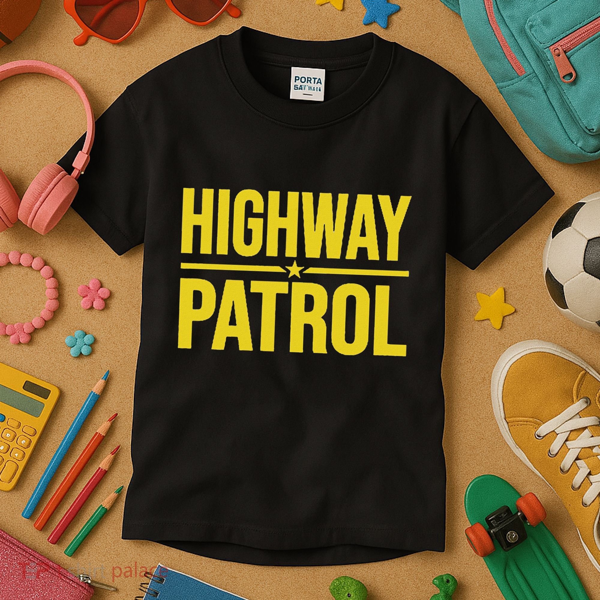 Highway Patrol Police Uniform Law Enforcement Kids T-Shirt