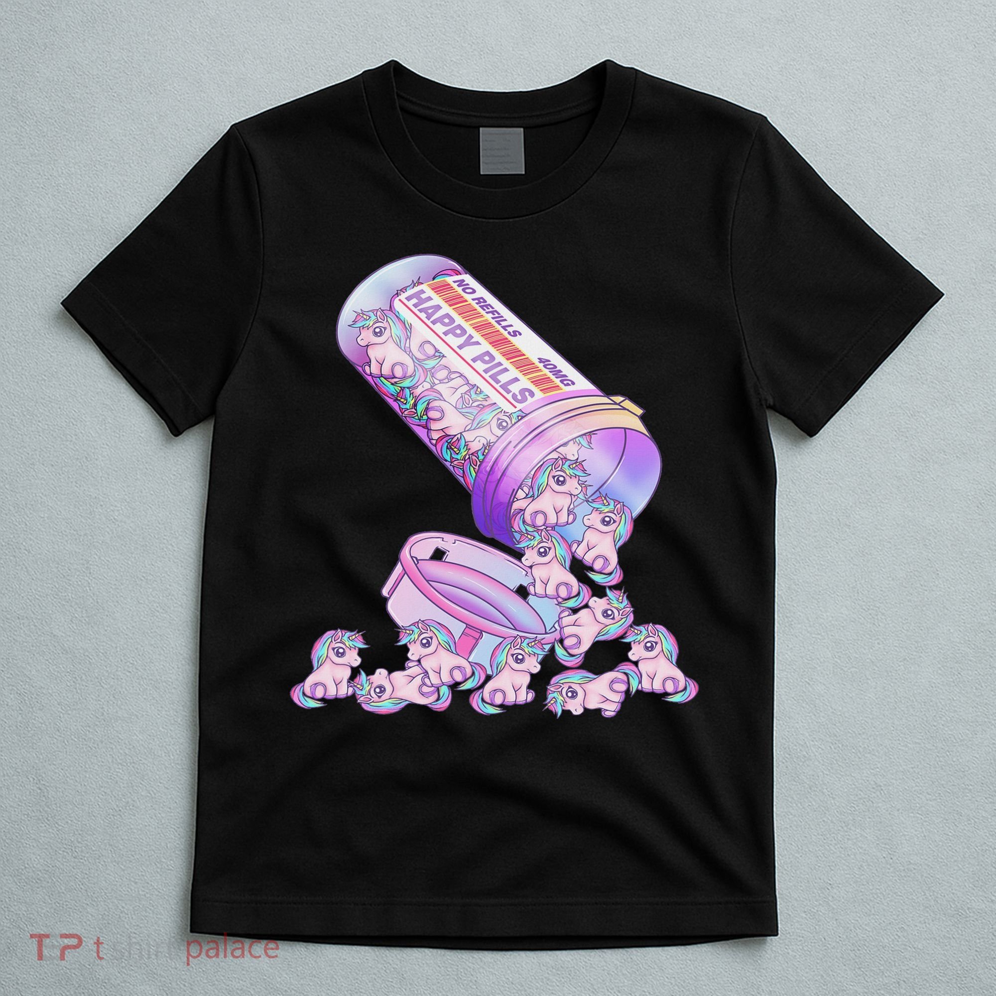 Happy Pills Pastel Goth Kawaii Yami Unicorn Otaku  T-Shirt
