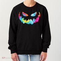 Halloween Pumpkin Pink Yellow Blue Tie Dye Face Women's Sweatshirt thumb 0