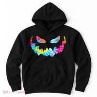Halloween Pumpkin Pink Yellow Blue Tie Dye Face Hoodie thumb 0