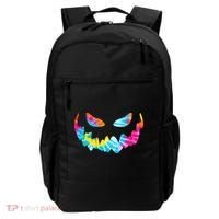 Halloween Pumpkin Pink Yellow Blue Tie Dye Face Backpack thumb 0