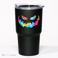 Halloween Pumpkin Pink Yellow Blue Tie Dye Face Tumbler thumb 0