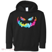 Halloween Pumpkin Pink Yellow Blue Tie Dye Face Toddler Hoodie thumb 0