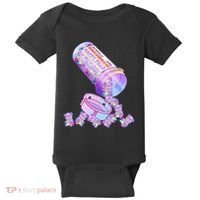 Happy Pills Pastel Goth Kawaii Yami Teddy Bear Otaku Women Baby Bodysuit thumb 0