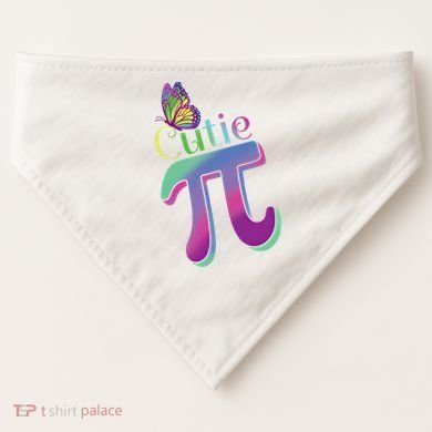 Heartbeat Pulse Pi Math Day Mathematics Happy Pi Day Cool Gift USA-Made Doggie Bandana