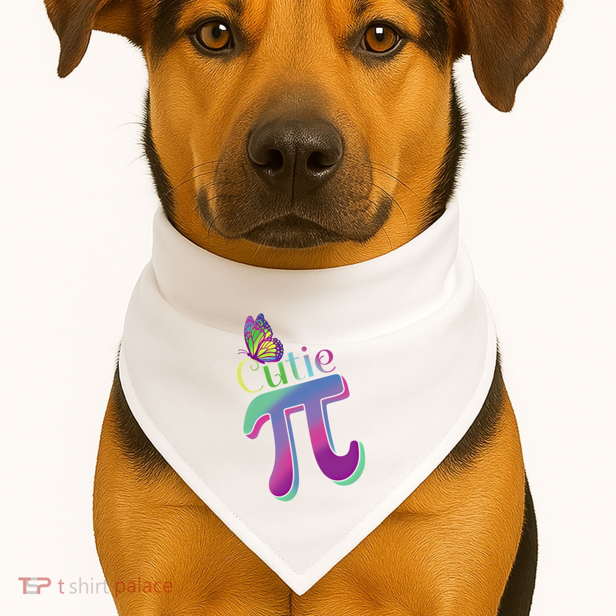 Heartbeat Pulse Pi Math Day Mathematics Happy Pi Day Cool Gift USA-Made Doggie Bandana