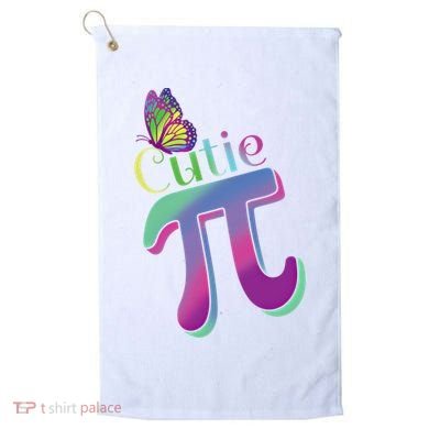 Heartbeat Pulse Pi Math Day Mathematics Happy Pi Day Cool Gift Golf Towel