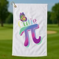 Heartbeat Pulse Pi Math Day Mathematics Happy Pi Day Cool Gift Golf Towel thumb 1