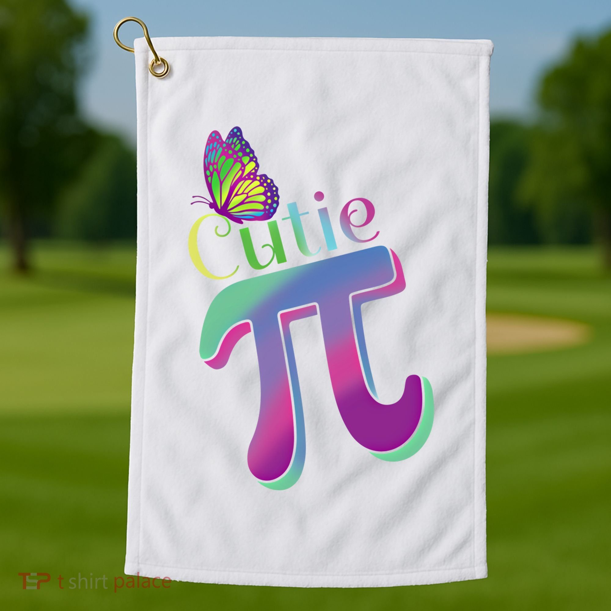 Heartbeat Pulse Pi Math Day Mathematics Happy Pi Day Cool Gift Golf Towel