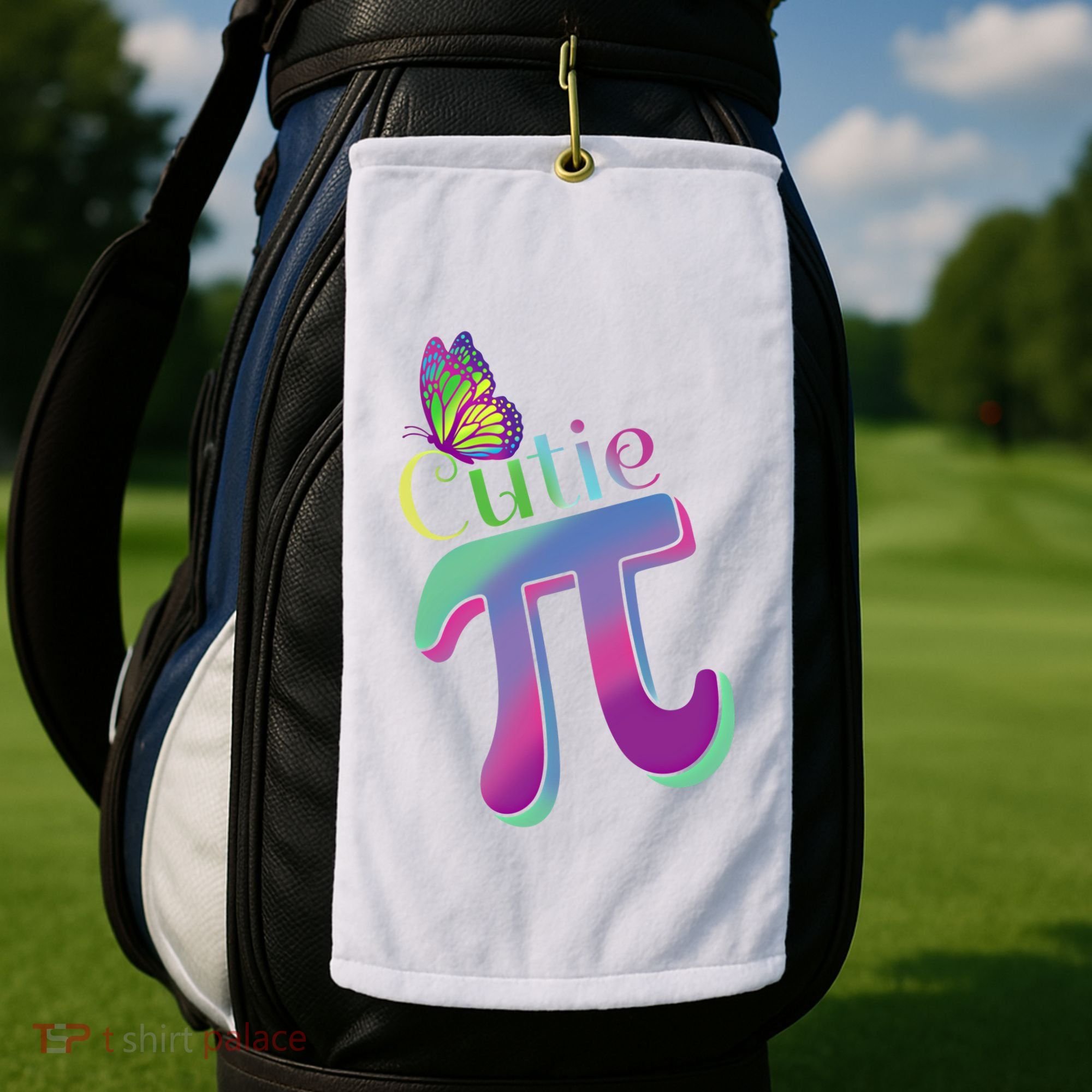 Heartbeat Pulse Pi Math Day Mathematics Happy Pi Day Cool Gift Golf Towel