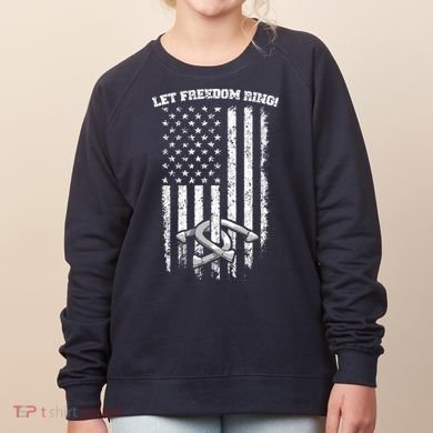 Horseshoes Pitching Patriotic Distressed American Flag Gift Women's Sweatshirt