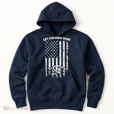 Horseshoes Pitching Patriotic Distressed American Flag Gift Hoodie
