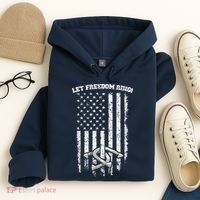 Horseshoes Pitching Patriotic Distressed American Flag Gift Hoodie thumb 4