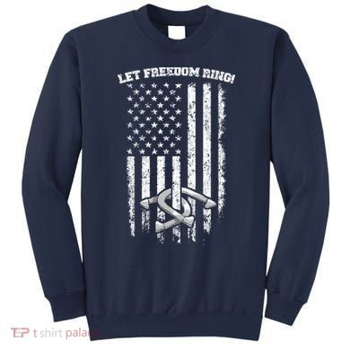 Horseshoes Pitching Patriotic Distressed American Flag Gift Sweatshirt
