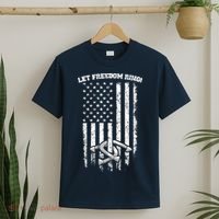 Horseshoes Pitching Patriotic Distressed American Flag Gift T-Shirt thumb 2