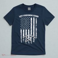 Horseshoes Pitching Patriotic Distressed American Flag Gift T-Shirt thumb 5
