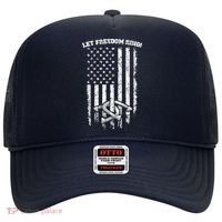 Horseshoes Pitching Patriotic Distressed American Flag Gift Hat thumb 0