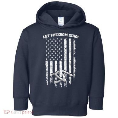 Horseshoes Pitching Patriotic Distressed American Flag Gift Toddler Hoodie