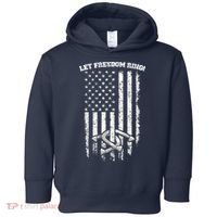 Horseshoes Pitching Patriotic Distressed American Flag Gift Toddler Hoodie thumb 0