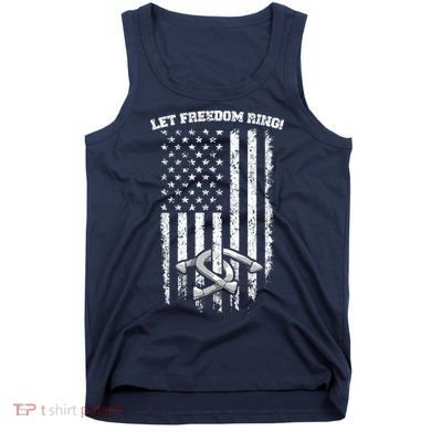 Horseshoes Pitching Patriotic Distressed American Flag Gift Tank Top