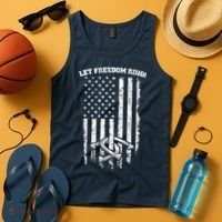 Horseshoes Pitching Patriotic Distressed American Flag Gift Tank Top thumb 4