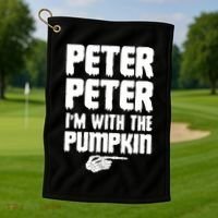 Halloween Peter Peter IM With The Pumpkin Golf Towel thumb 1