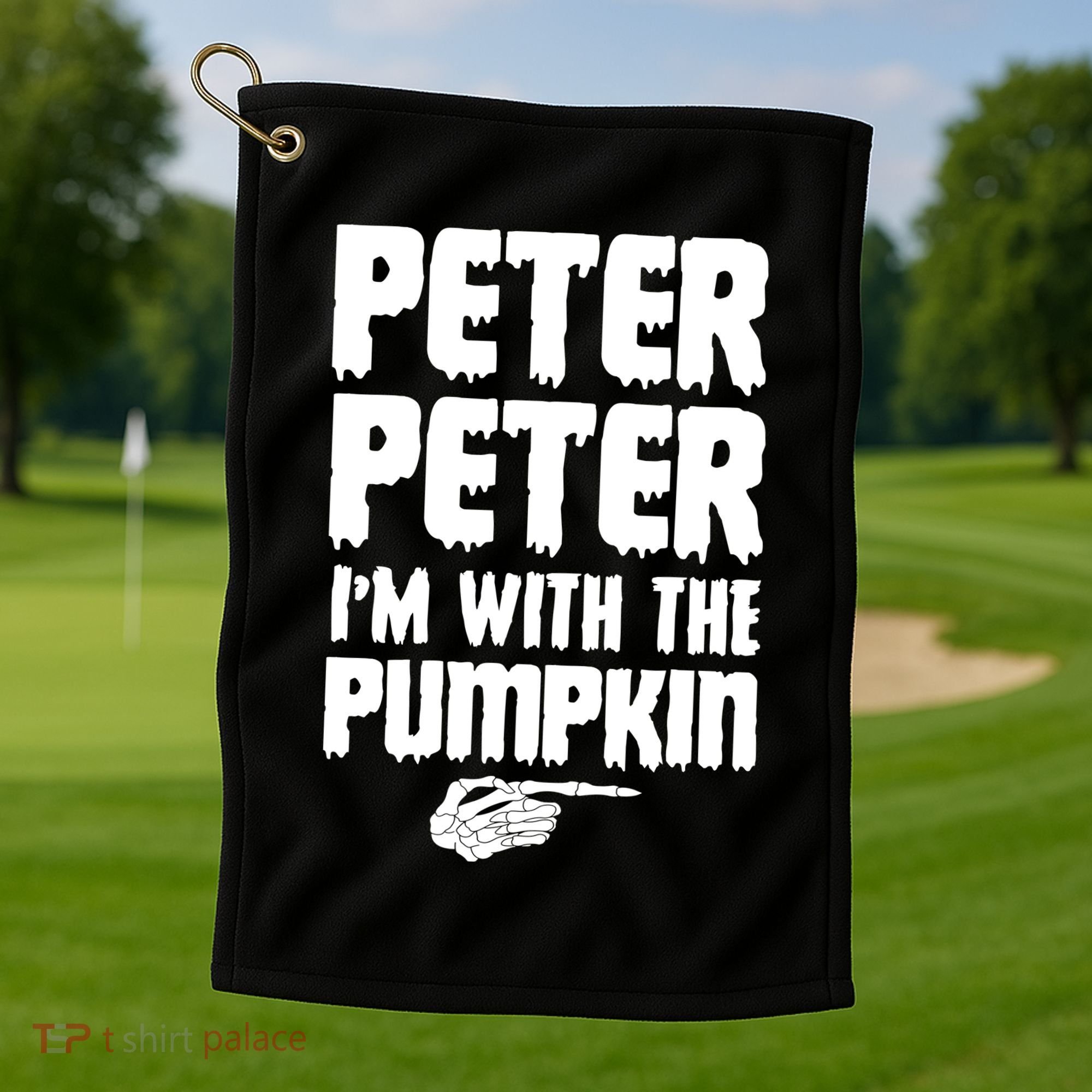 Halloween Peter Peter IM With The Pumpkin Golf Towel