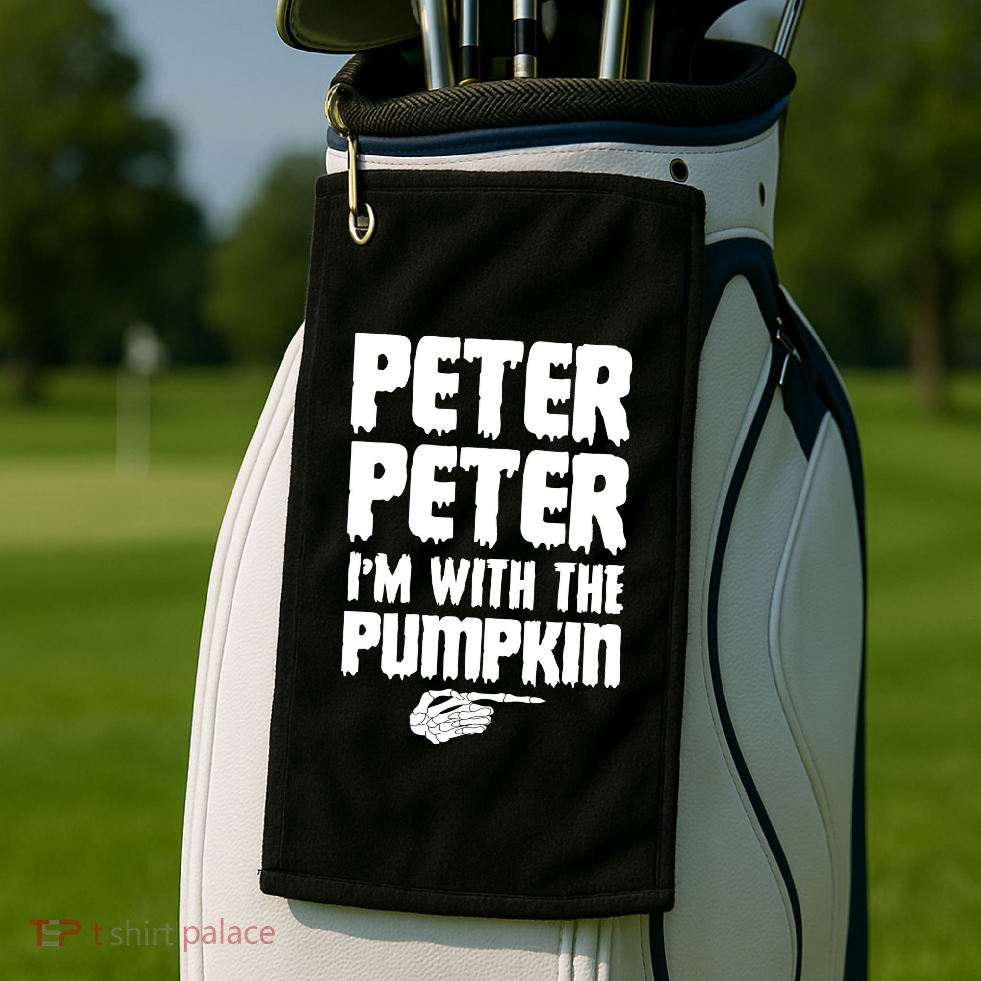 Halloween Peter Peter IM With The Pumpkin Golf Towel