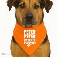 Halloween Peter Peter IM With The Pumpkin USA-Made Doggie Bandana thumb 1