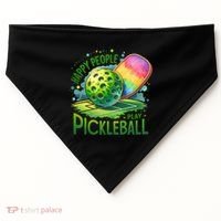 Happy People Play Pickleball USA-Made Doggie Bandana thumb 0