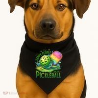 Happy People Play Pickleball USA-Made Doggie Bandana thumb 1