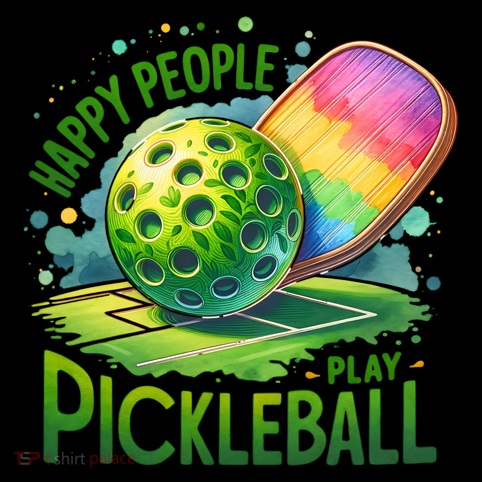 Happy People Play Pickleball Long Sleeve Shirt