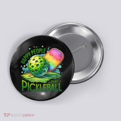Happy People Play Pickleball Button