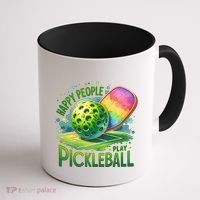 Happy People Play Pickleball Coffee Mug thumb 1