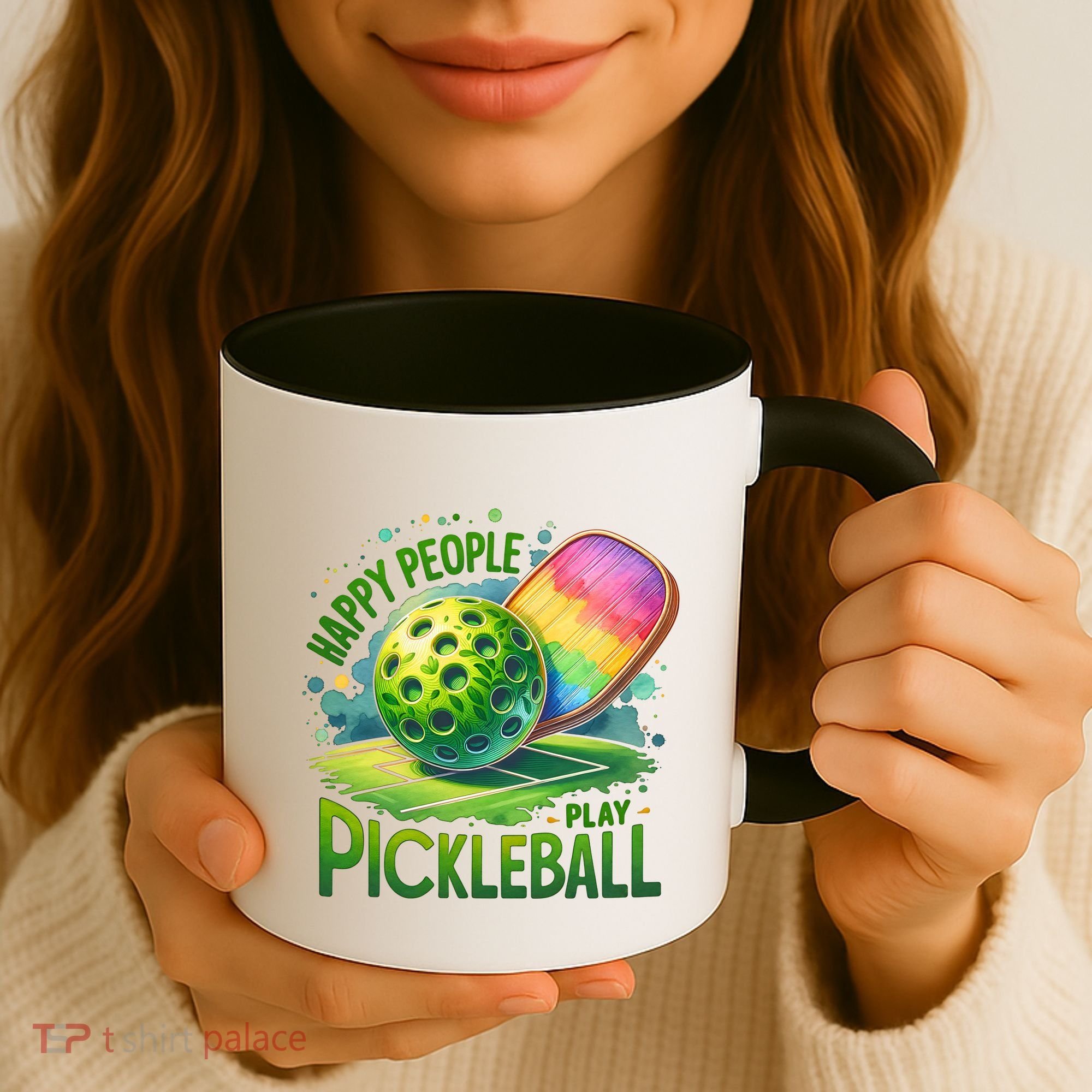 Happy People Play Pickleball Coffee Mug