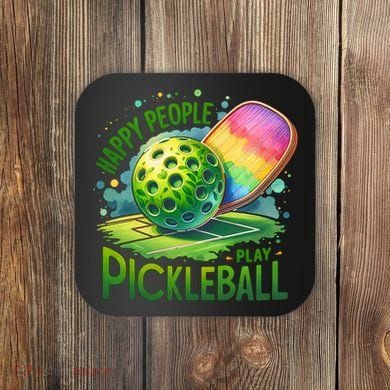 Happy People Play Pickleball Coaster