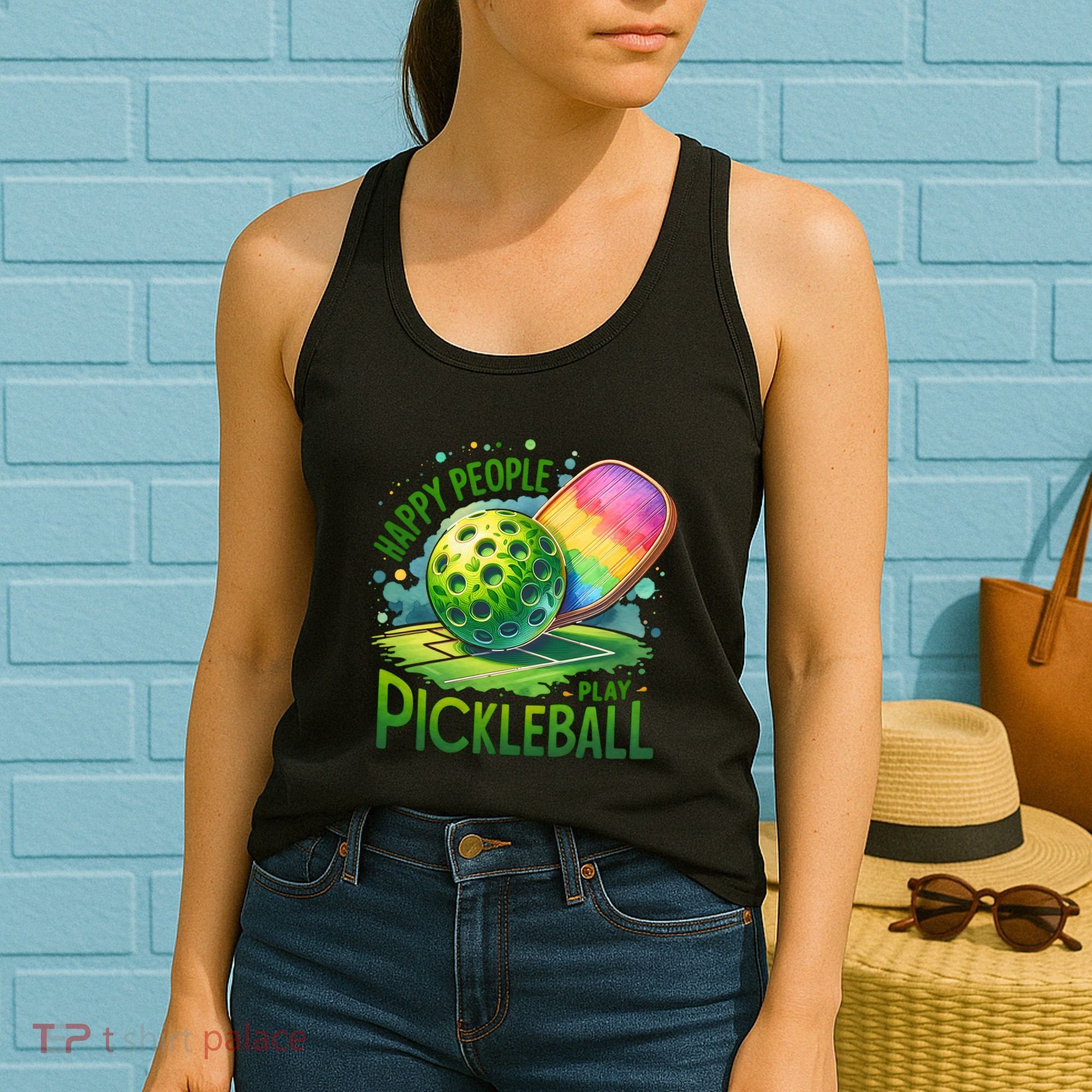 Happy People Play Pickleball Women's Tank Top