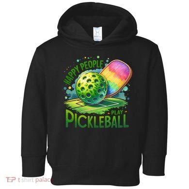 Happy People Play Pickleball Toddler Hoodie