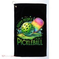 Happy People Play Pickleball Golf Towel thumb 0