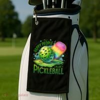 Happy People Play Pickleball Golf Towel thumb 2