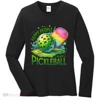 Happy People Play Pickleball Women's Long Sleeve Shirt thumb 0