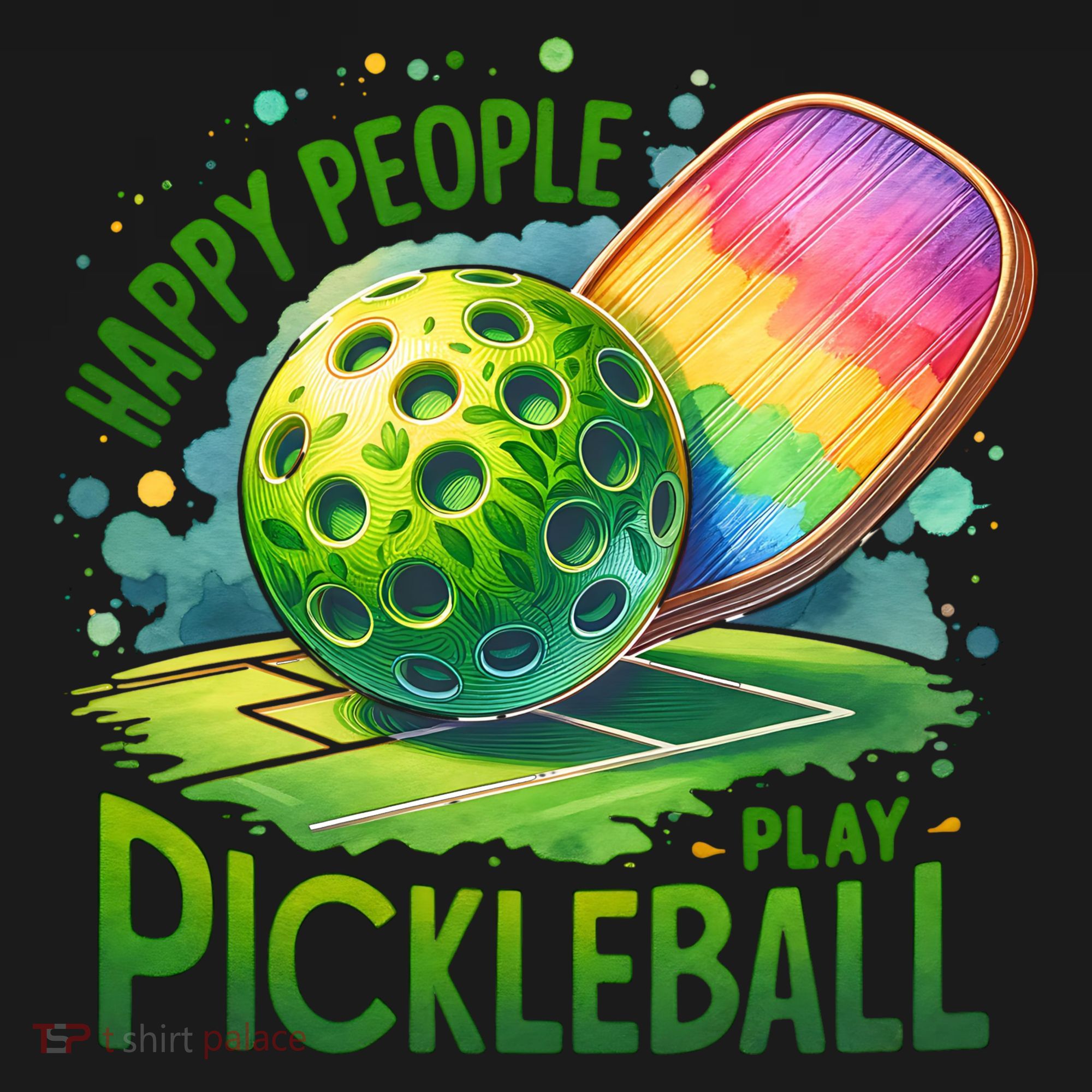 Happy People Play Pickleball Women's Long Sleeve Shirt