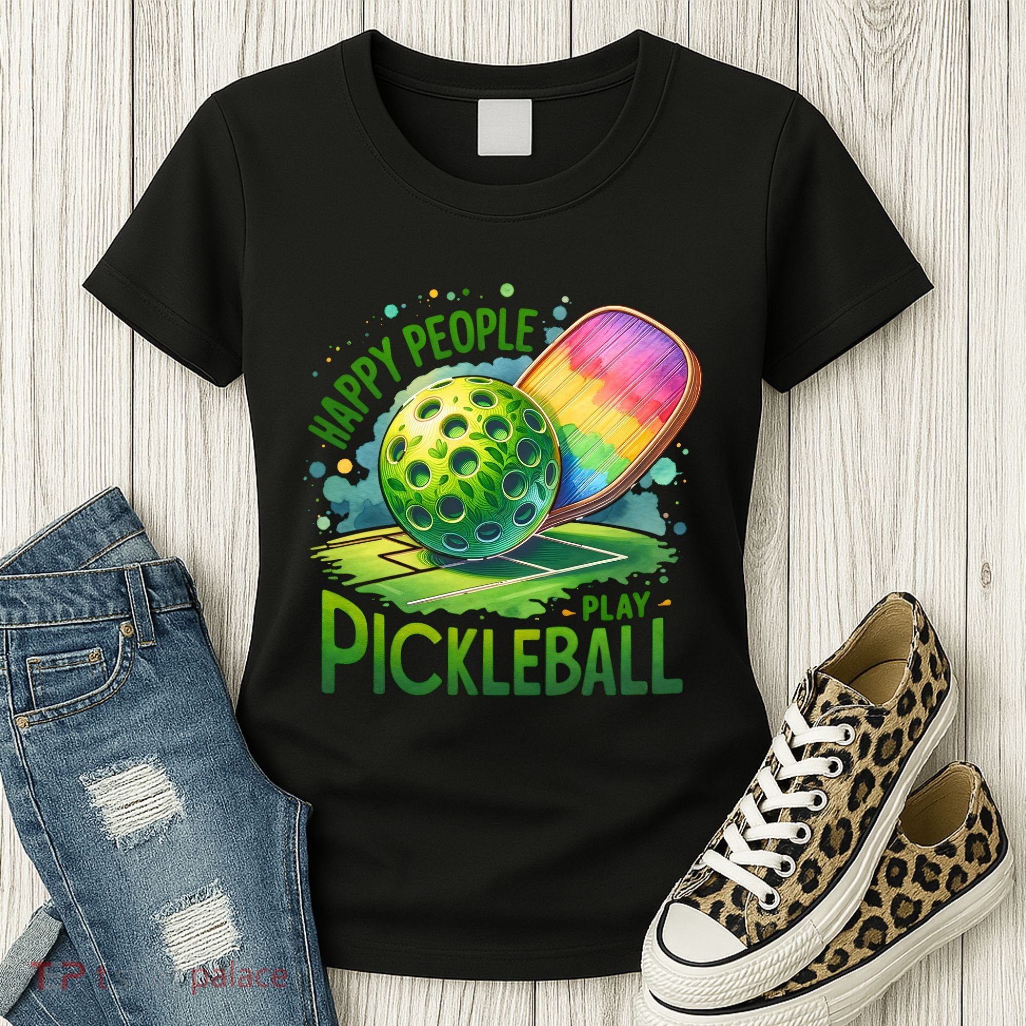 Happy People Play Pickleball Women's T-Shirt