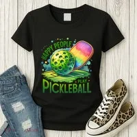 Happy People Play Pickleball Women's T-Shirt thumb 3