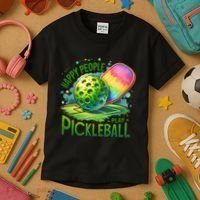 Happy People Play Pickleball Kids T-Shirt thumb 3