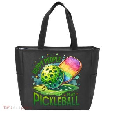 Happy People Play Pickleball Tote Bag