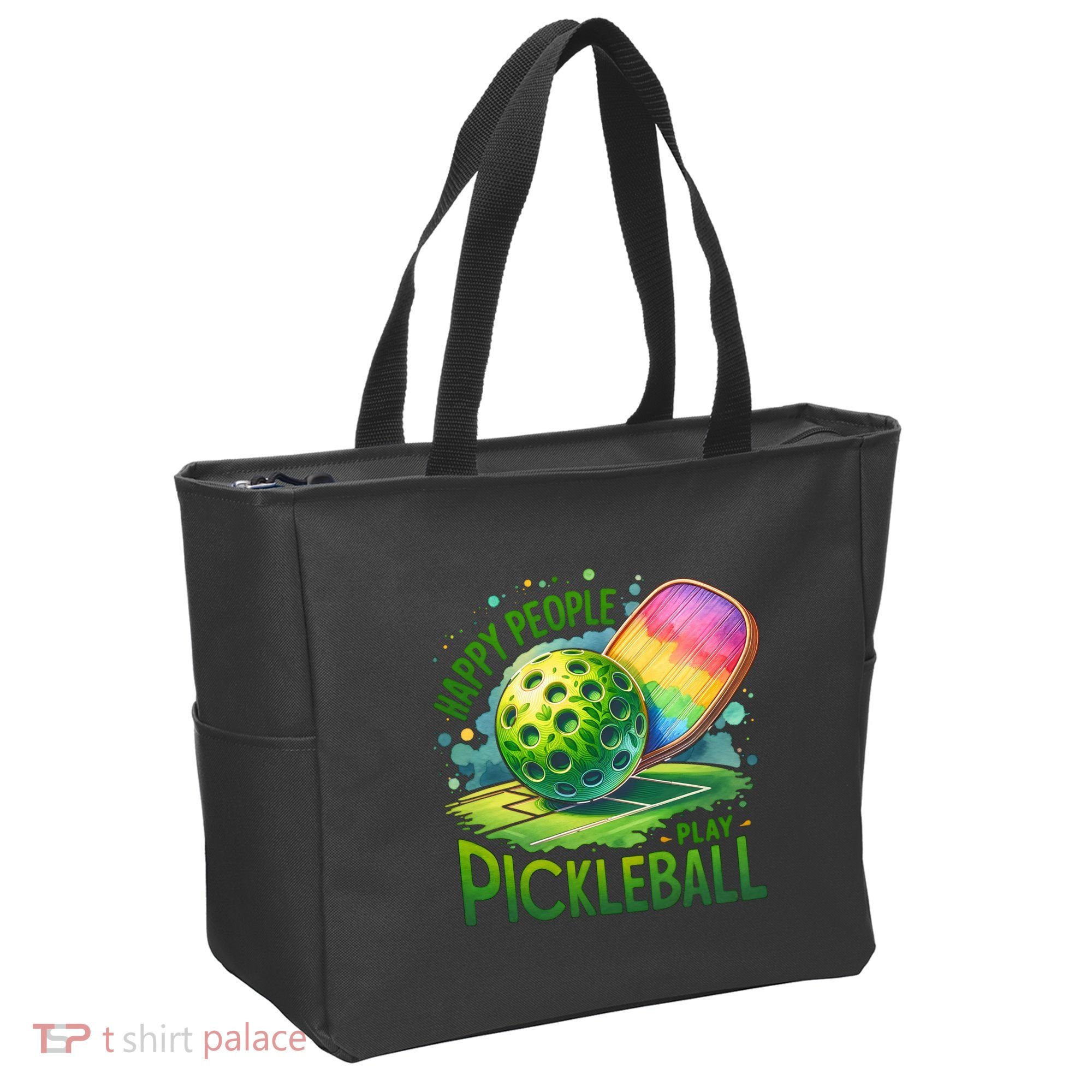 Happy People Play Pickleball Tote Bag